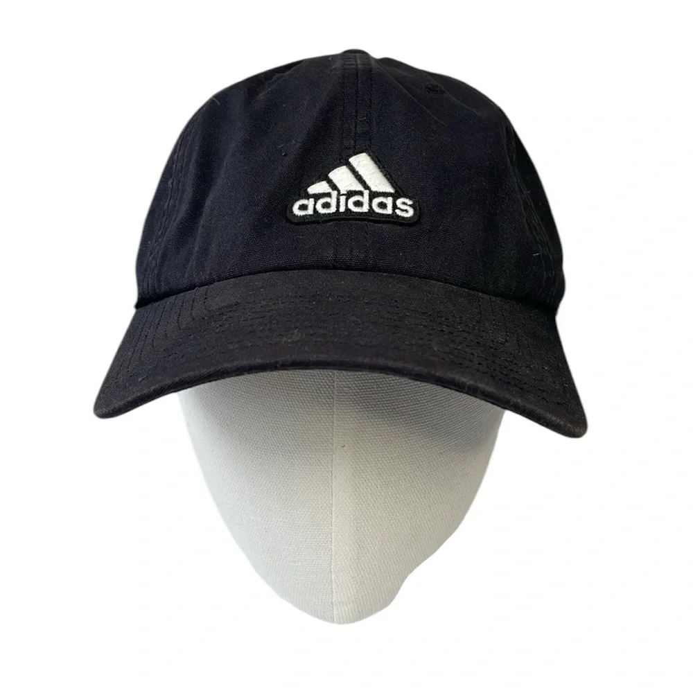 Adidas AeroReady 100% cotton‎ black baseball hat cap. Adjustable slide back.